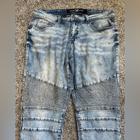 XRAY Men’s Jeans in acid wash slim fit elastic flex stretch size 34/30 - Picture 2 of 10